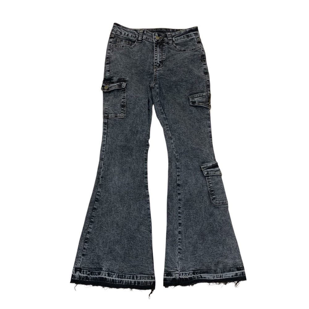 Shein Women's 28 Charcoal Black Flared Jeans